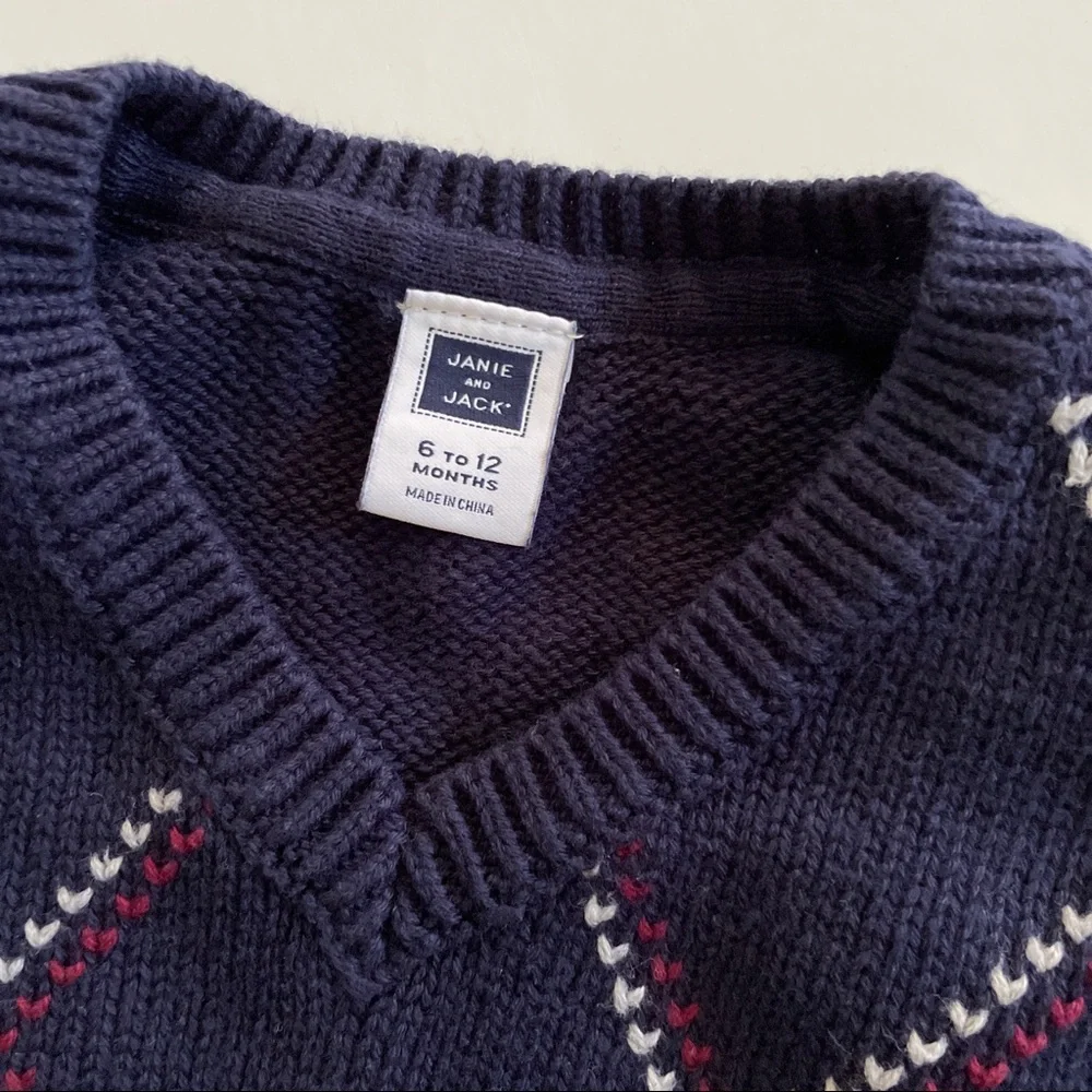 Janie and Jack Patterned Sweater Vest